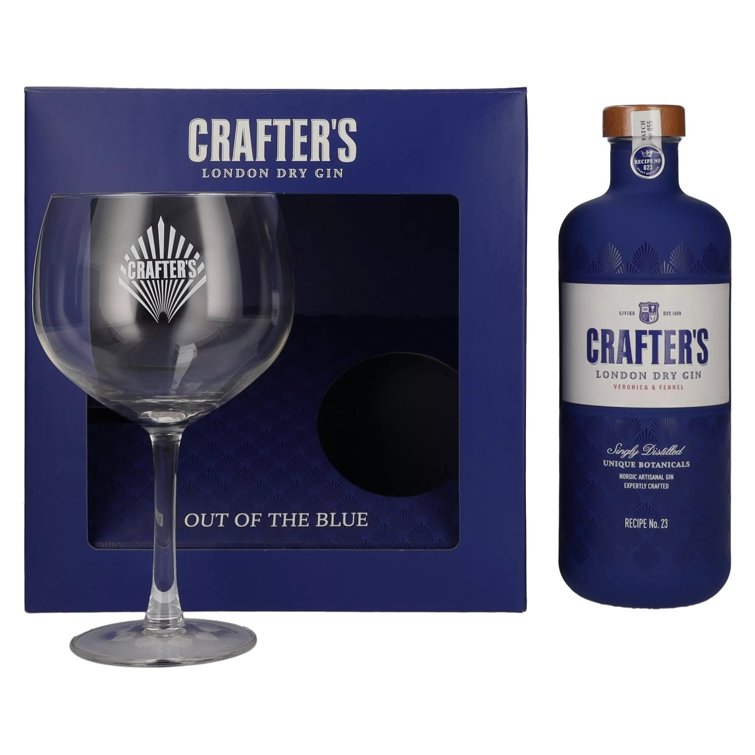 Crafter's London Dry Gin 43% Vol. 0,7l in Giftbox with glass