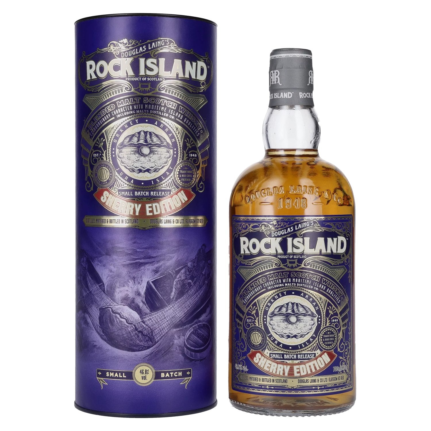 Douglas Laing ROCK ISLAND Sherry Edition Small Batch 46,8% Vol. 0,7l in Giftbox