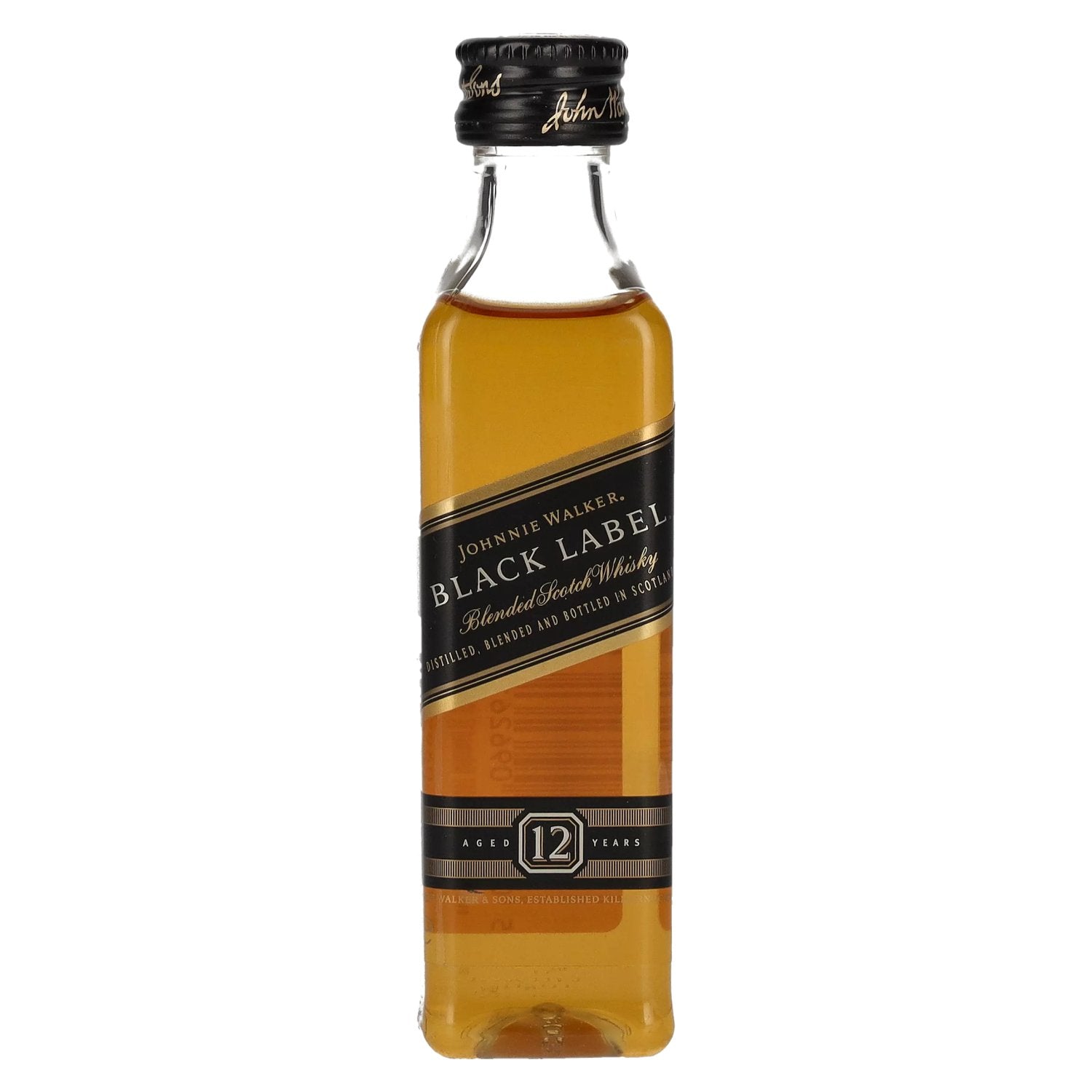 Johnnie Walker BLACK LABEL 12 Years Old Blended Scotch Whisky PET 40% Vol. 0,05l