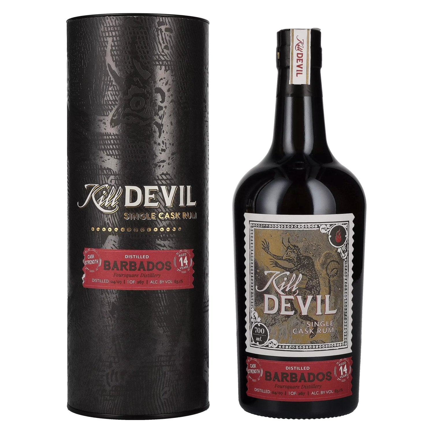 Kill Devil Barbados 14 Years Old Single Cask Rum 63,1% Vol. 0,7l in Giftbox