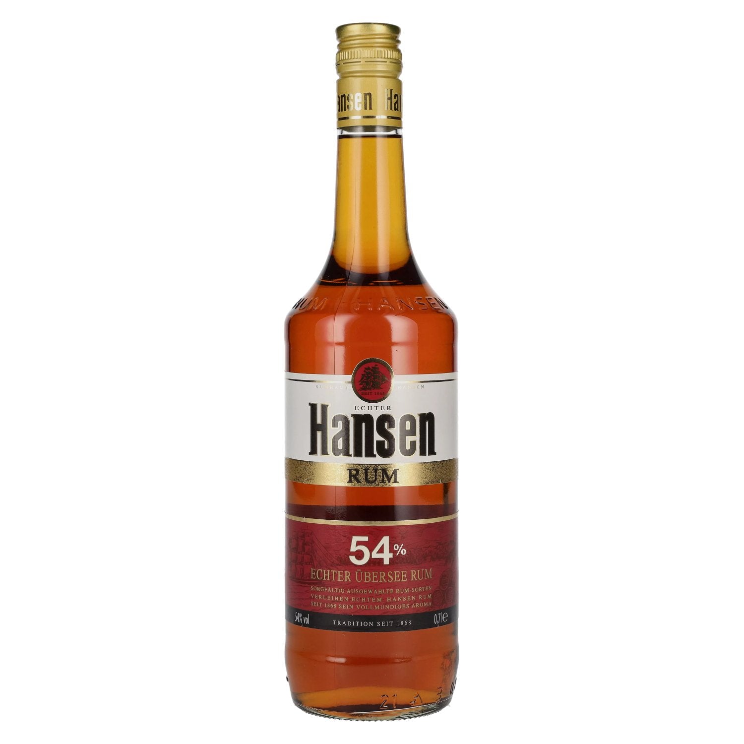 Hansen Rum Echter UEbersee Rum 54% Vol. 0,7l