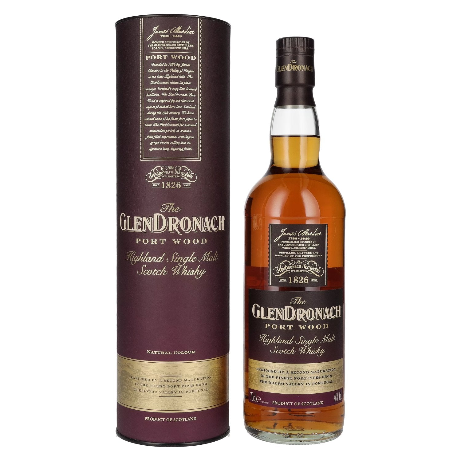 The GlenDronach PORT WOOD Highland Single Malt 46% Vol. 0,7l in Giftbox