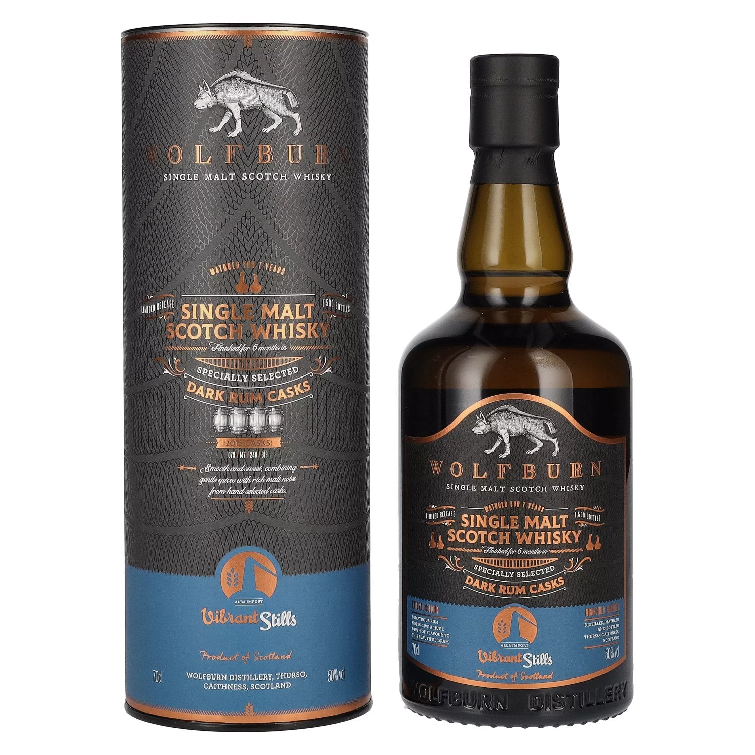 Wolfburn VIBRANT STILLS Single Malt Scotch Whisky 50% Vol. 0,7l in Giftbox