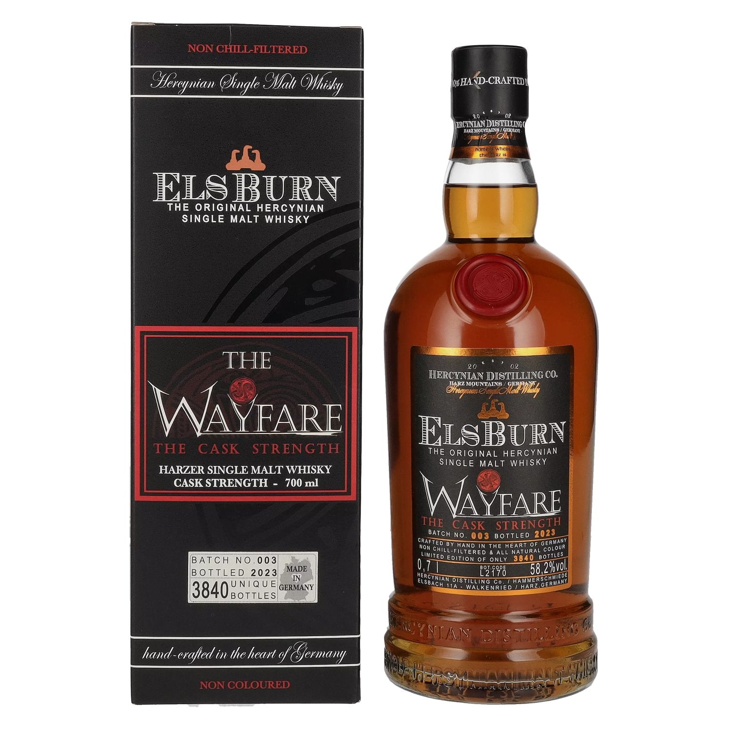 Elsburn WAYFARE The Cask Strength Batch No. 003 2023 58,2% Vol. 0,7l in Giftbox