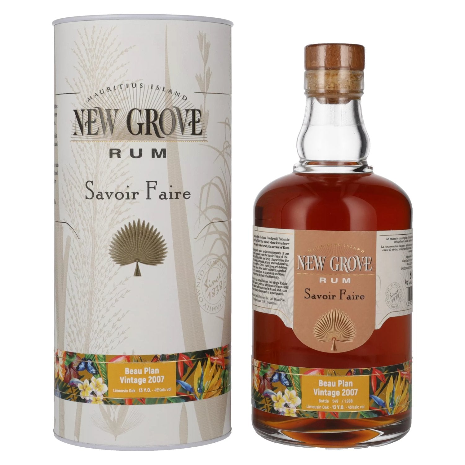 New Grove SAVOIR FAIRE Beau Plan Vintage 13 Years Old 2007 45% Vol. 0,7l in Giftbox