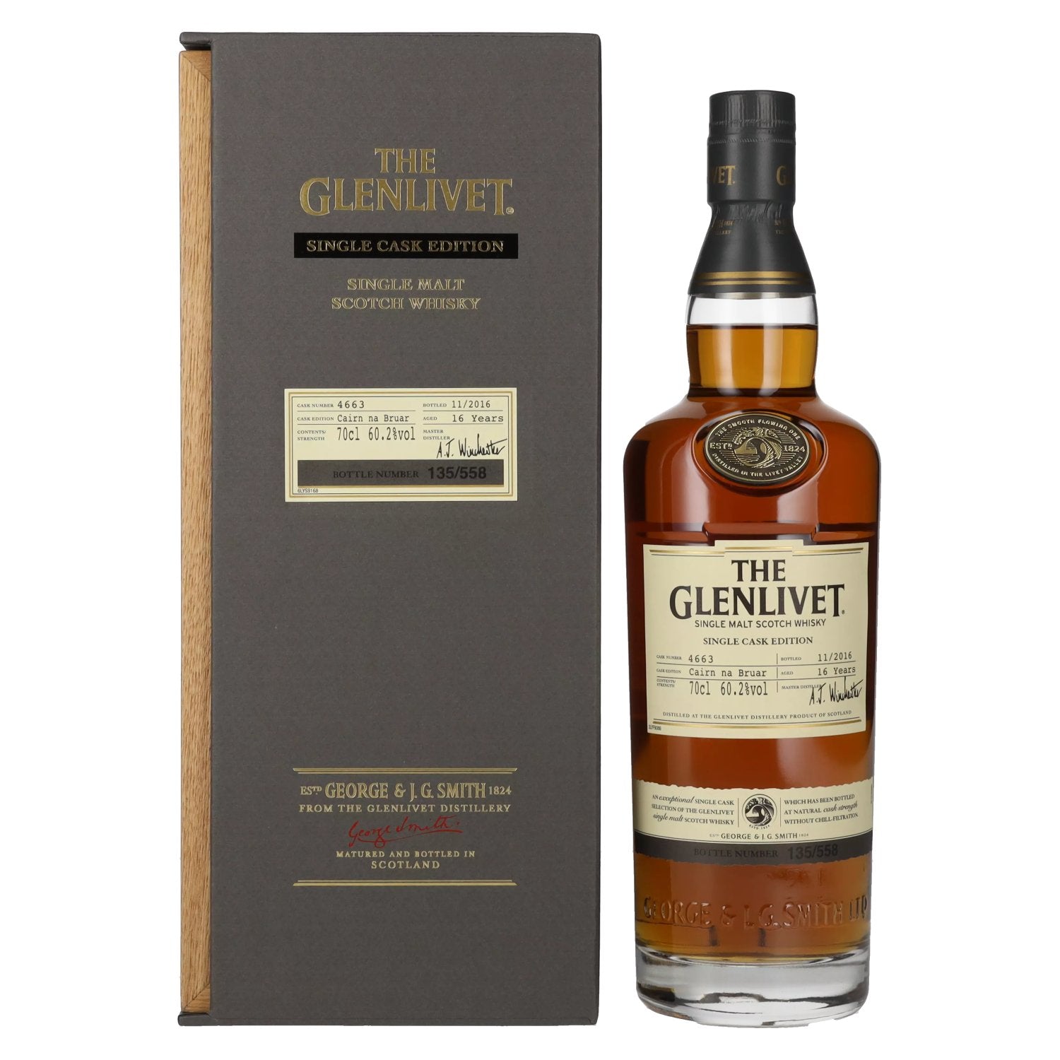 The Glenlivet 16 Years Old SINGLE CASK EDITION Cairn na Bruar 60,2% Vol. 0,7l in Giftbox