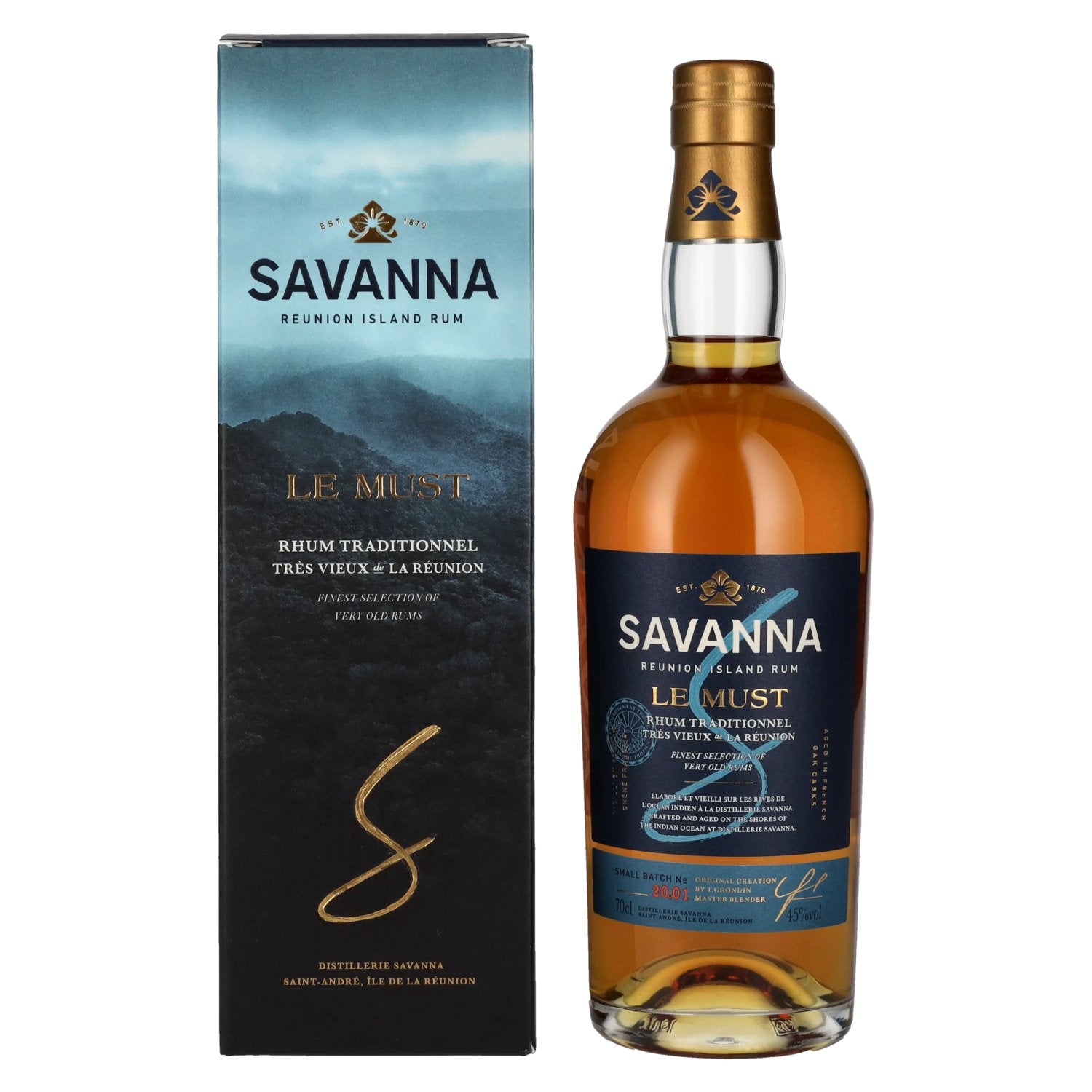 Savanna LE MUST Traditionnel Reunion Island Rum 45% Vol. 0,7l in Giftbox