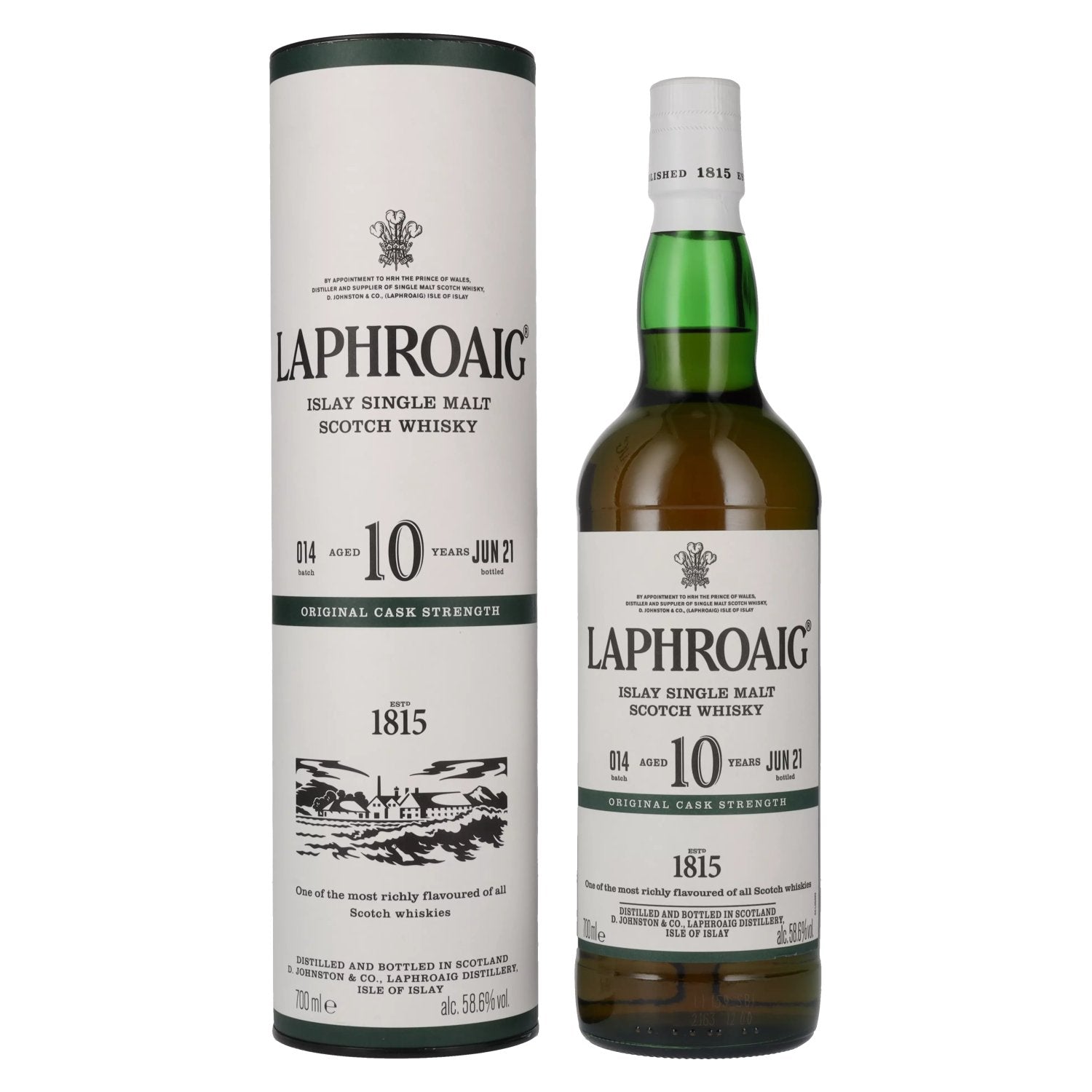 Laphroaig 10 Years Old Original Cask Strength Batch 14 58,6% Vol. 0,7l in Giftbox