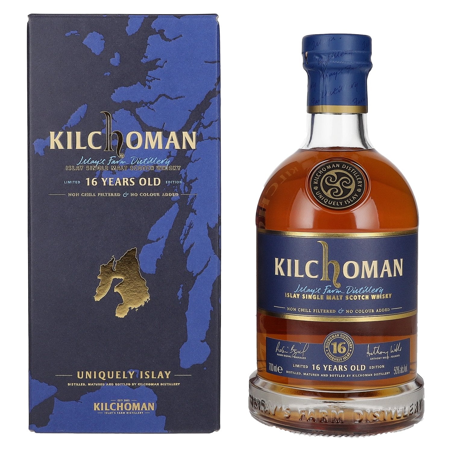 Kilchoman 16 Years Old Islay Single Malt Scotch Whisky Limited Edition 50% Vol. 0,7l in Giftbox