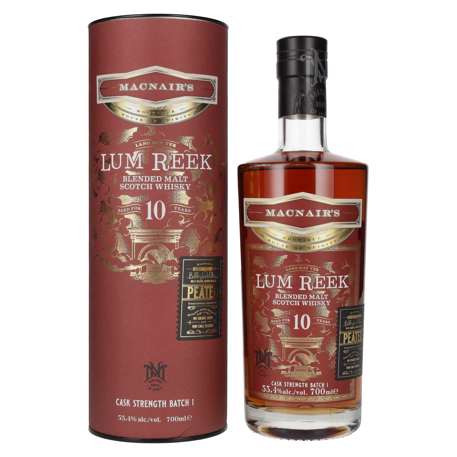 MacNair's Lum Reek 10 Years Old CASK STRENGTH Batch 1 55,4% Vol. 0,7l in Giftbox