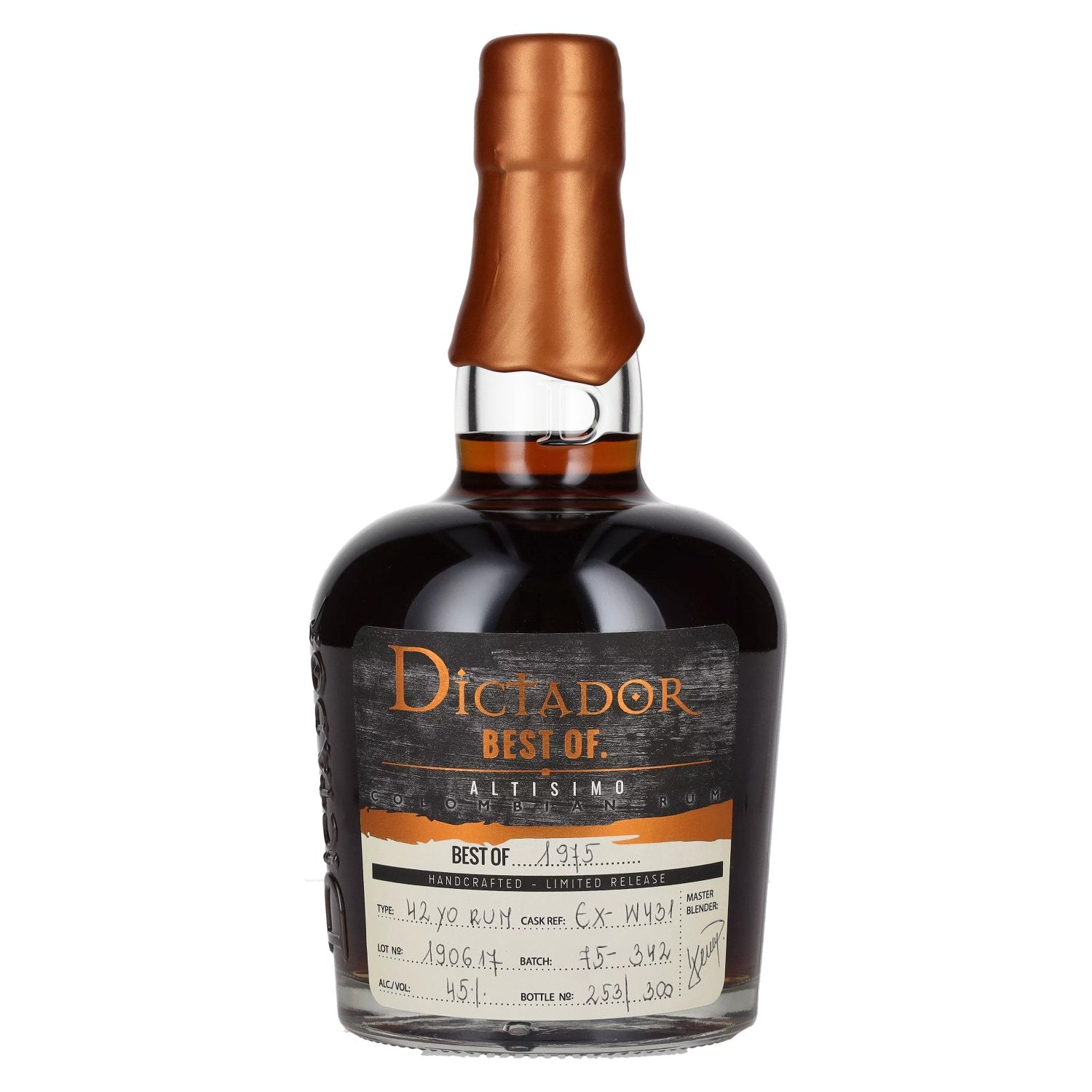 Dictador BEST OF 1975 ALTISIMO Colombian Rum Limited Release 45% Vol. 0,7l