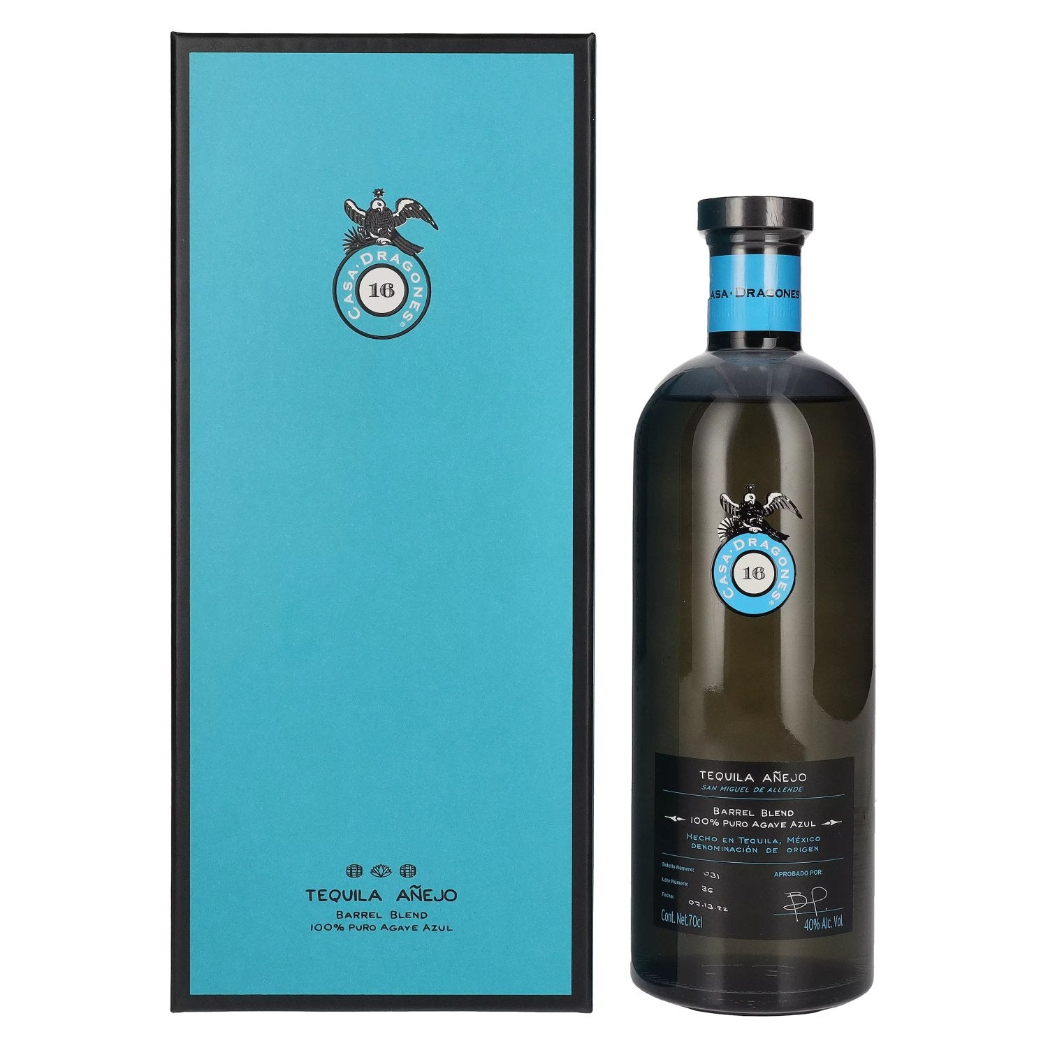 Casa Dragones Tequila ANEJO Barrel Blend 100% Puro Agave Azul 40% Vol. 0,7l in Giftbox