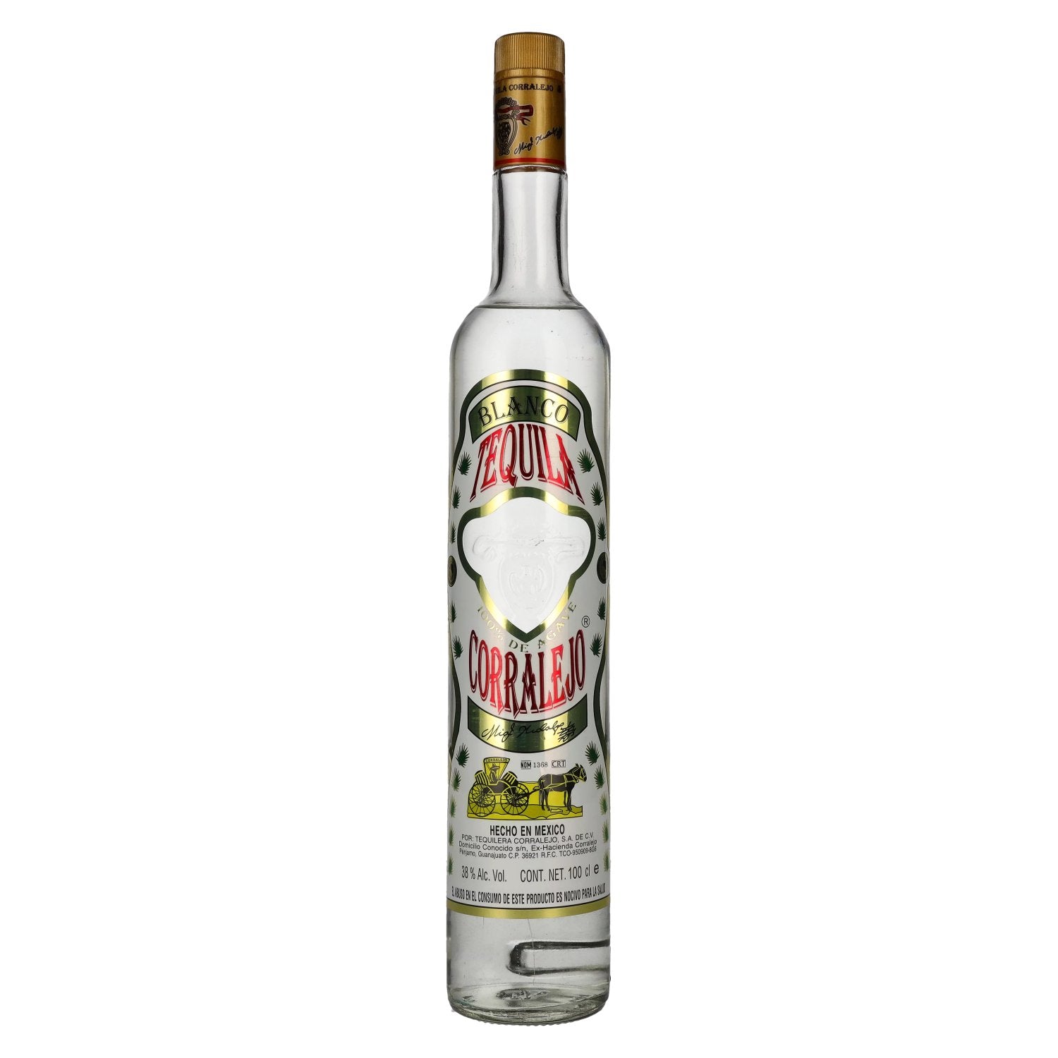 Corralejo Tequila BLANCO 100% de Agave 38% Vol. 1l