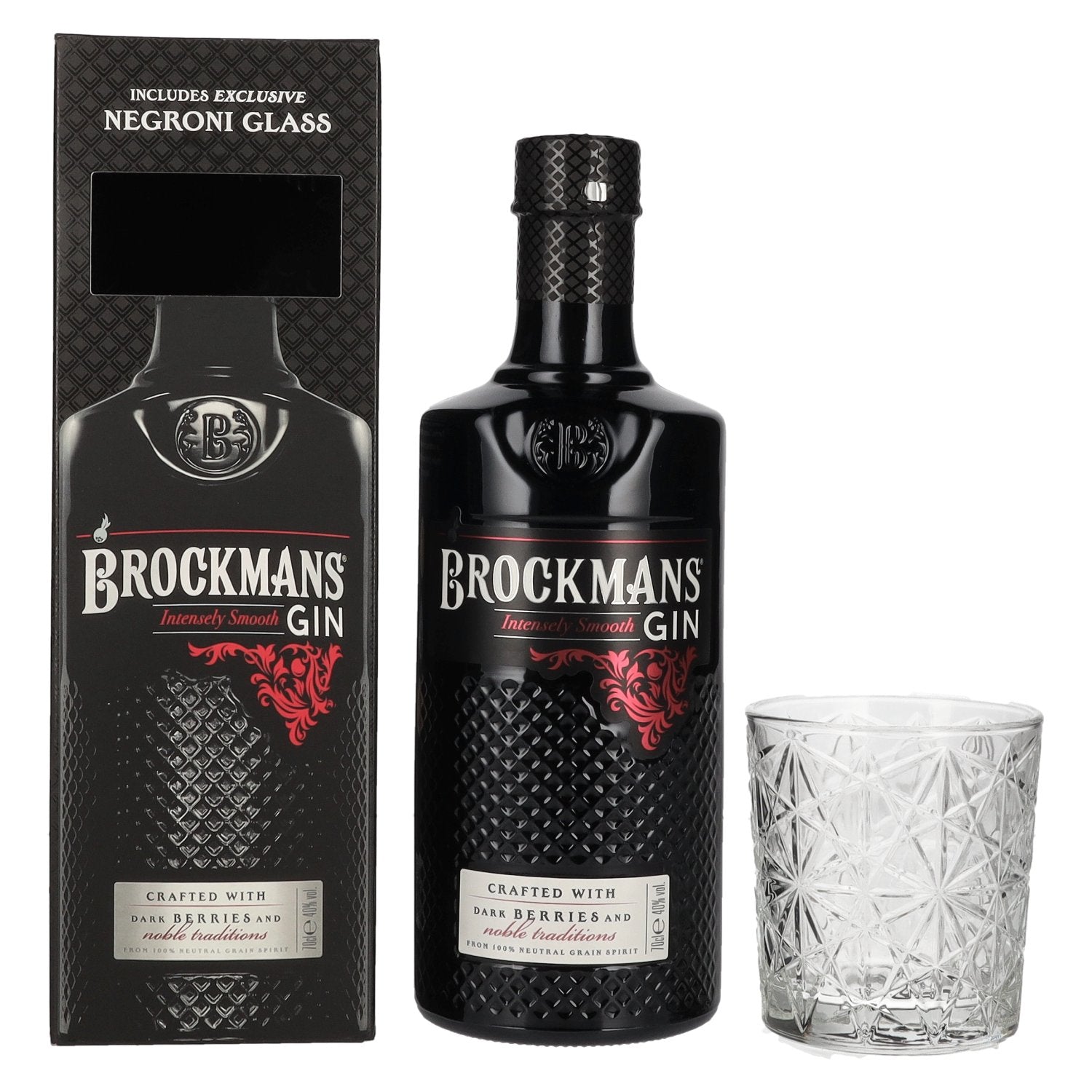 Brockmans Intensely Smooth PREMIUM GIN 40% Vol. 0,7l in Giftbox with glass