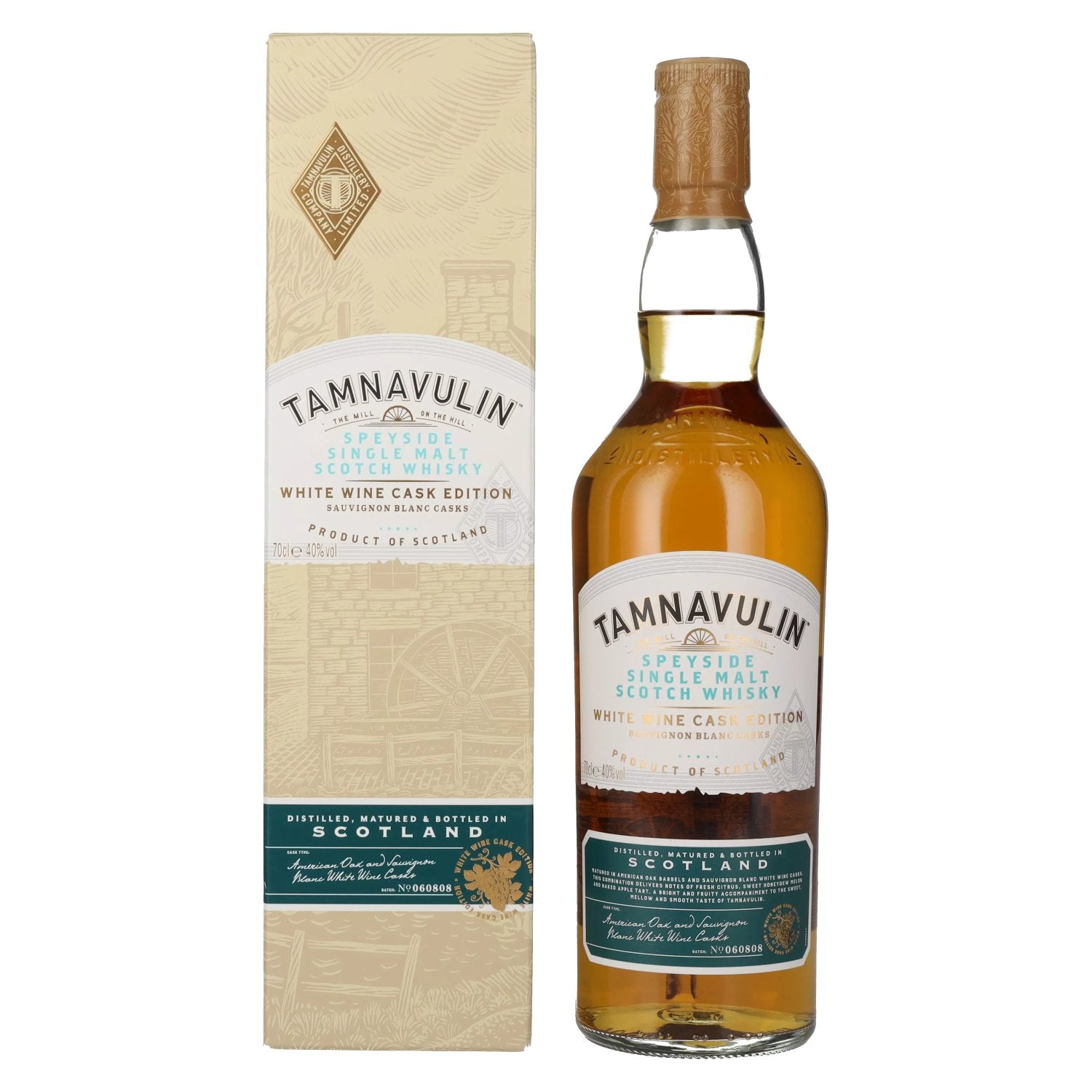 Tamnavulin WHITE WINE CASK Speyside Single Malt Scotch Whisky 40% Vol. 0,7l in Giftbox