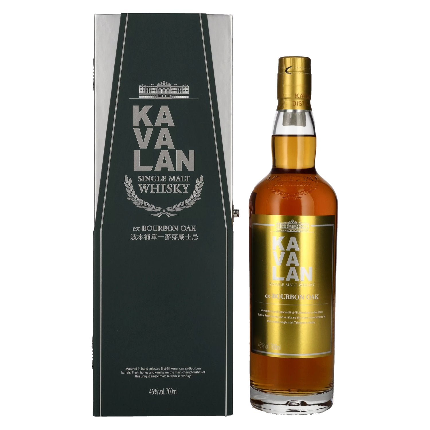 Kavalan EX-BOURBON CASK Single Malt Whisky 46% Vol. 0,7l in Giftbox