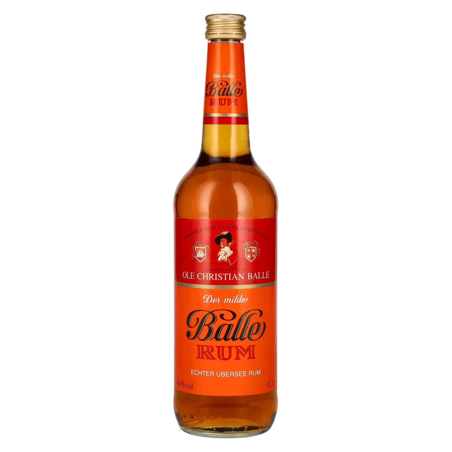 Der milde Balle Rum echter UEbersee Rum 40% Vol. 0,7l