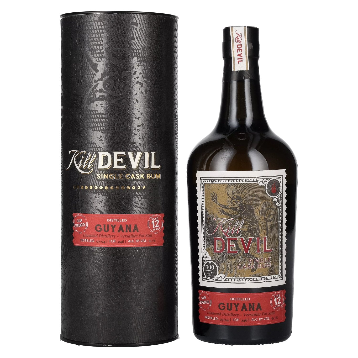 Hunter Laing Kill Devil Guyana 12 Years Old Single Cask Rum 2004 61,1% Vol. 0,7l in Giftbox