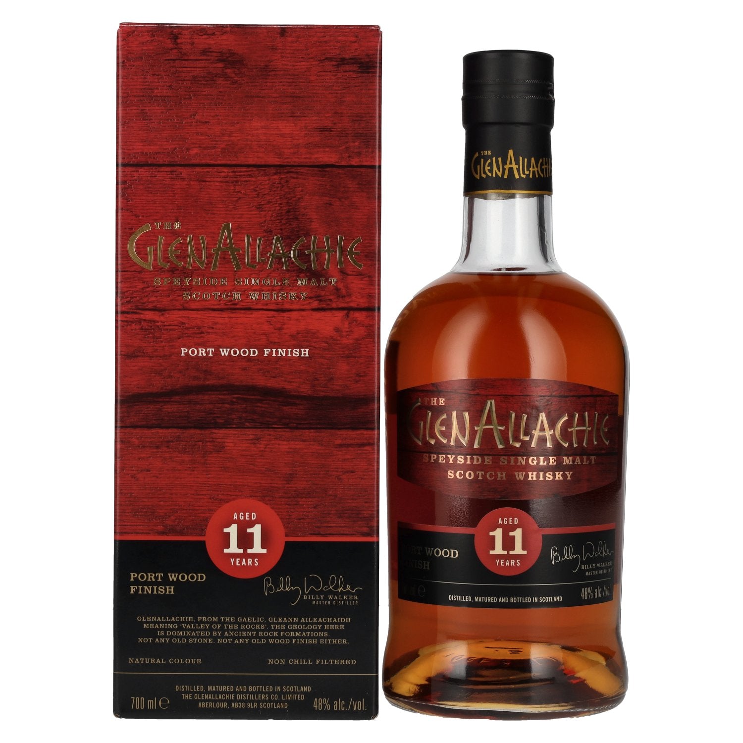 The GlenAllachie 11 Years Old PORT WOOD FINISH 48% Vol. 0,7l in Giftbox