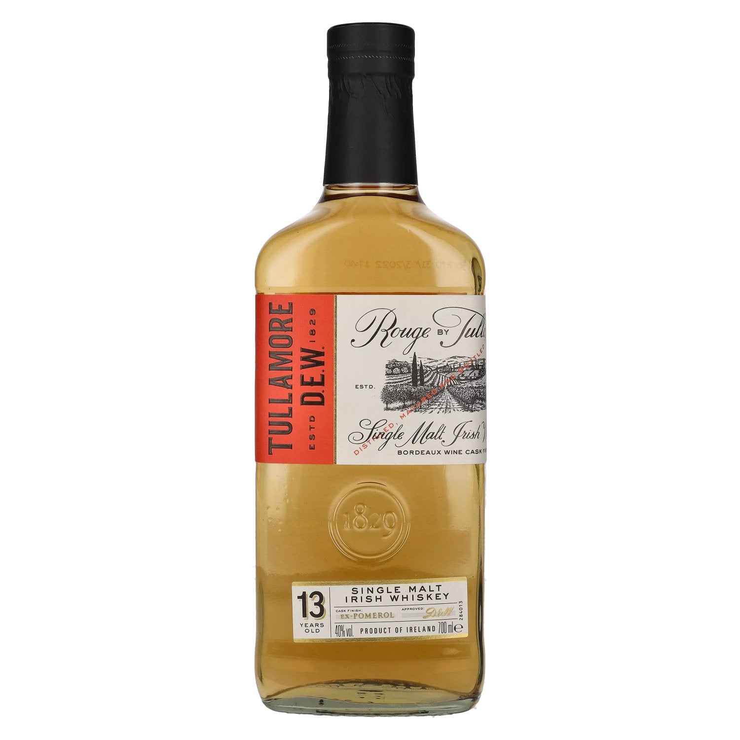 Tullamore D.E.W. ROUGE 13 Years Old Single Malt Irish Whiskey 40% Vol. 0,7l