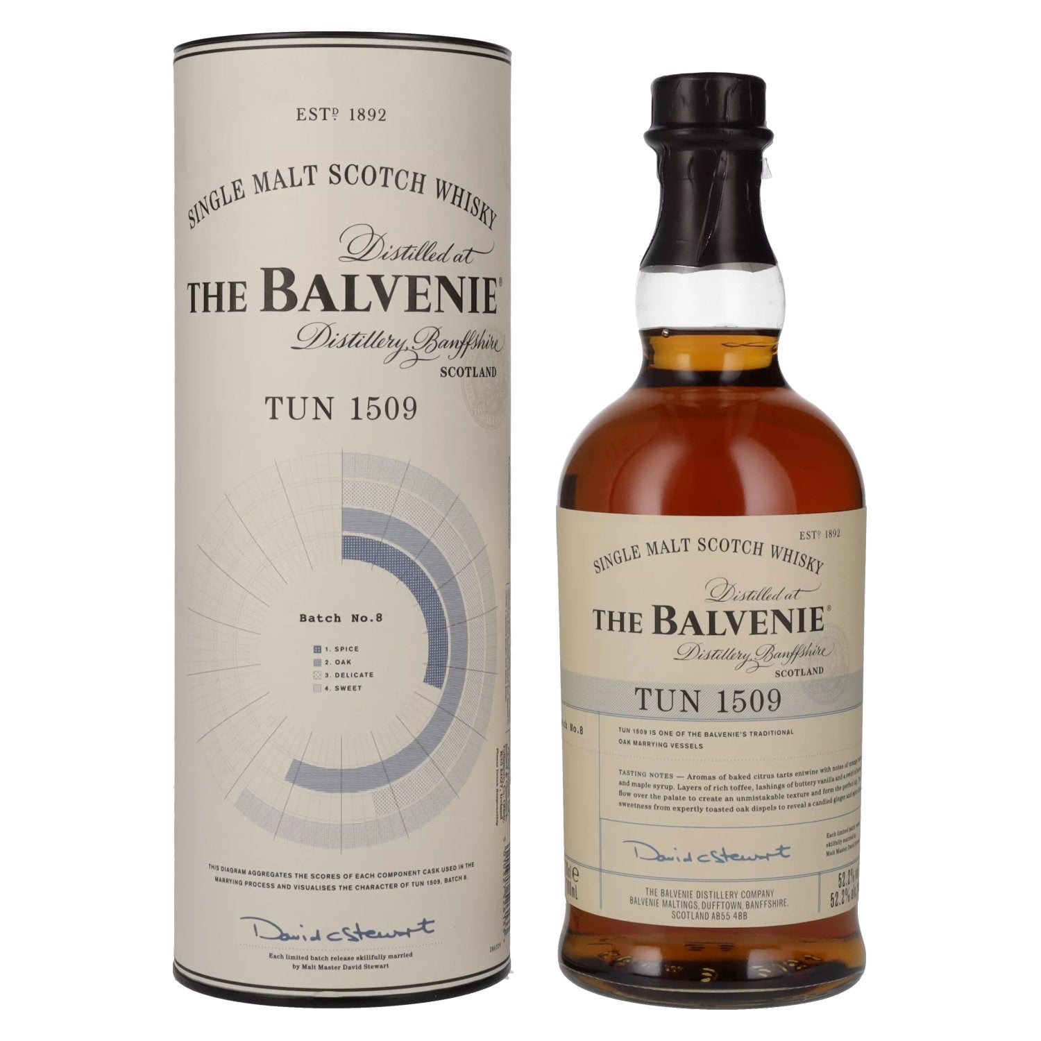 The Balvenie TUN 1509 Single Malt Scotch Whisky Batch No. 8 52,2% Vol. 0,7l in Giftbox