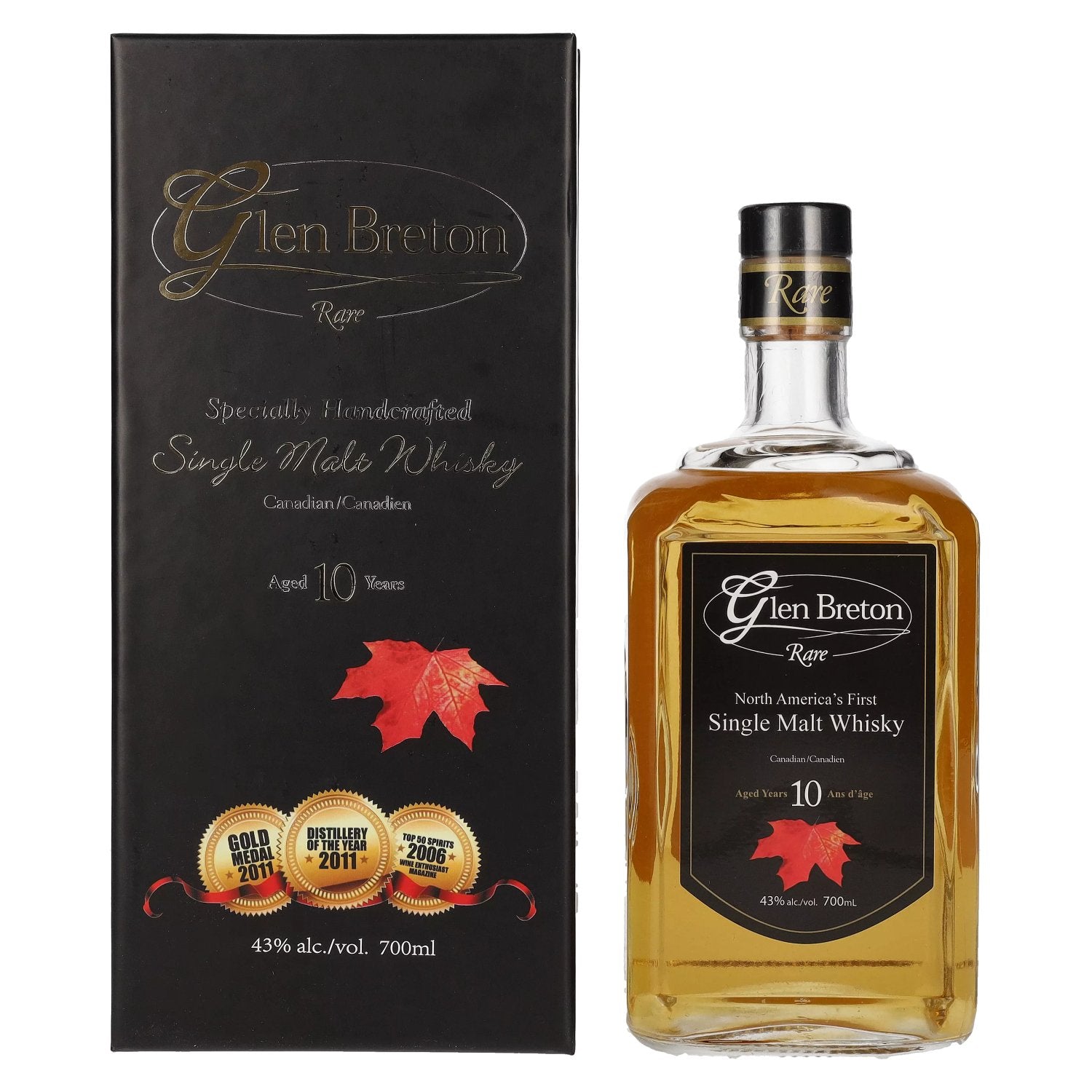 Glen Breton Rare 10 Years Old Canada's First Single Malt Whisky 43% Vol. 0,7l in Giftbox