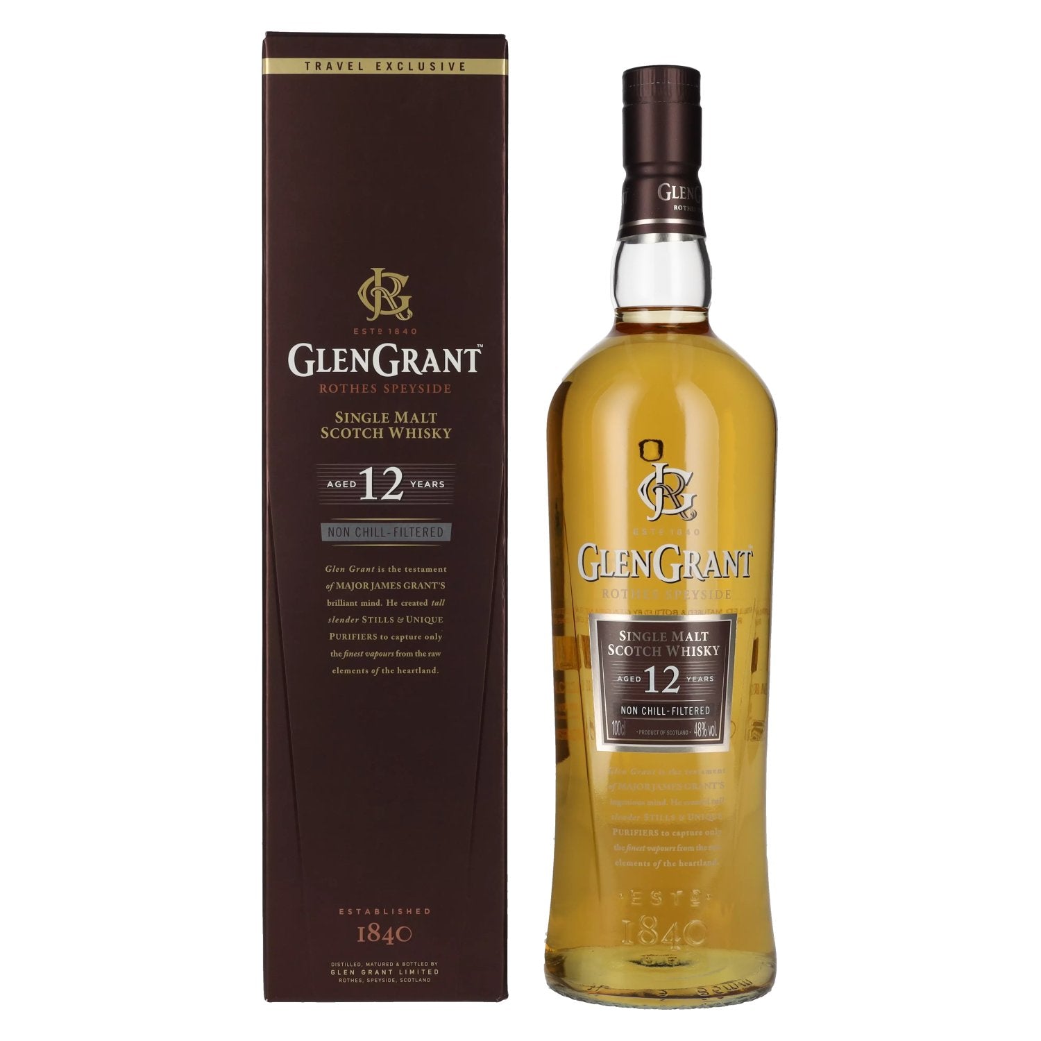 Glen Grant 12 Years Old Single Malt 48% Vol. 1l in Giftbox