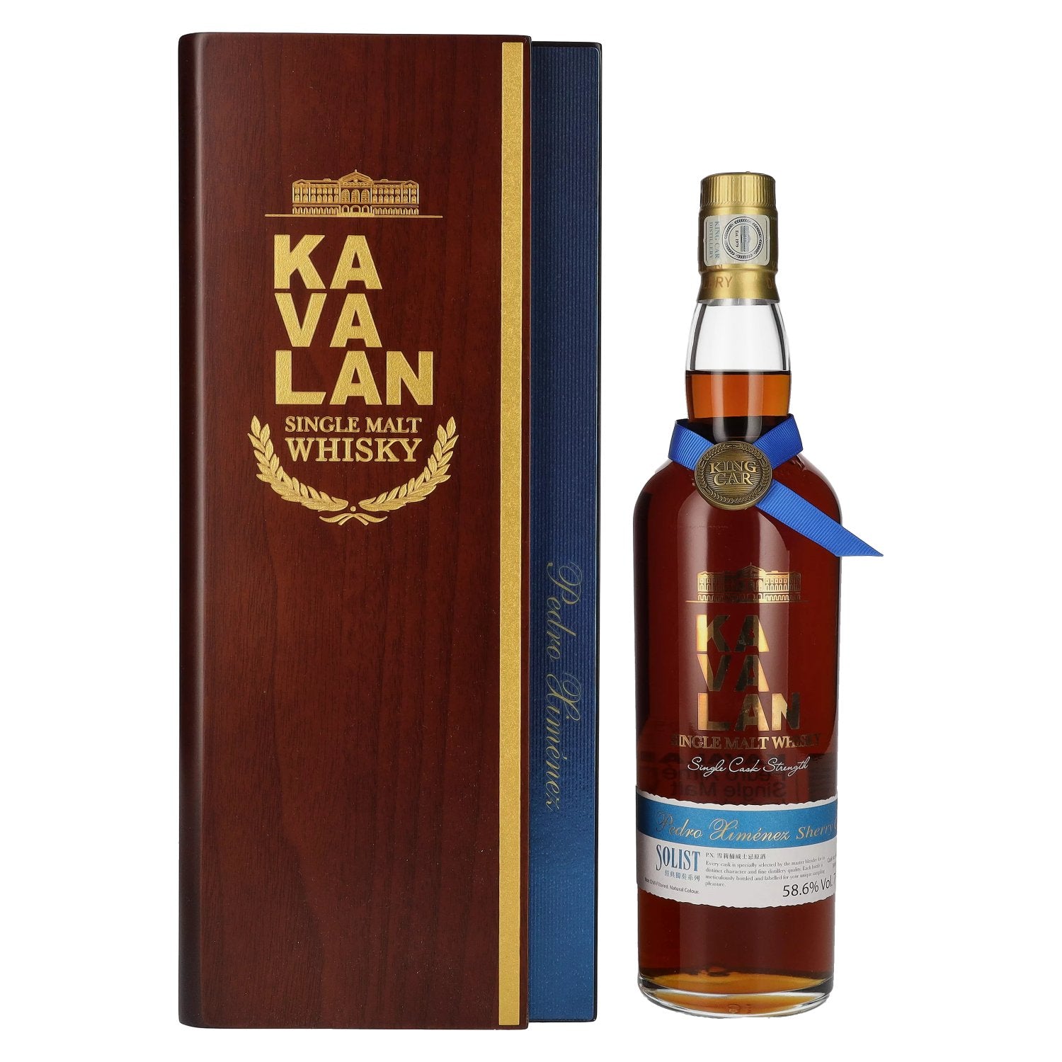 Kavalan SOLIST Pedro Ximenez Cask 58,6% Vol. 0,7l in Holzkiste