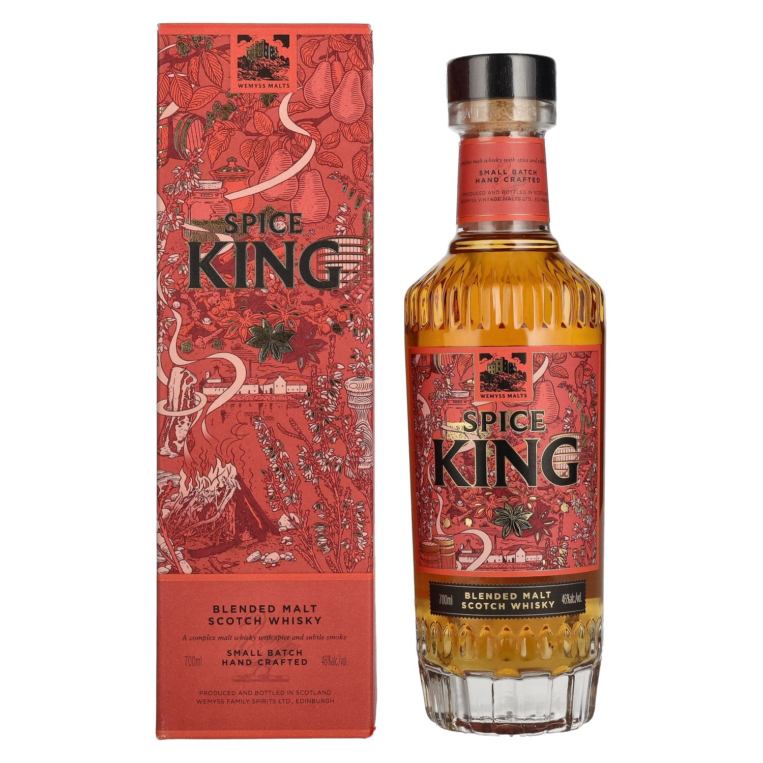 Wemyss Malts SPICE KING Blended Malt Scotch Whisky 46% Vol. 0,7l in Giftbox