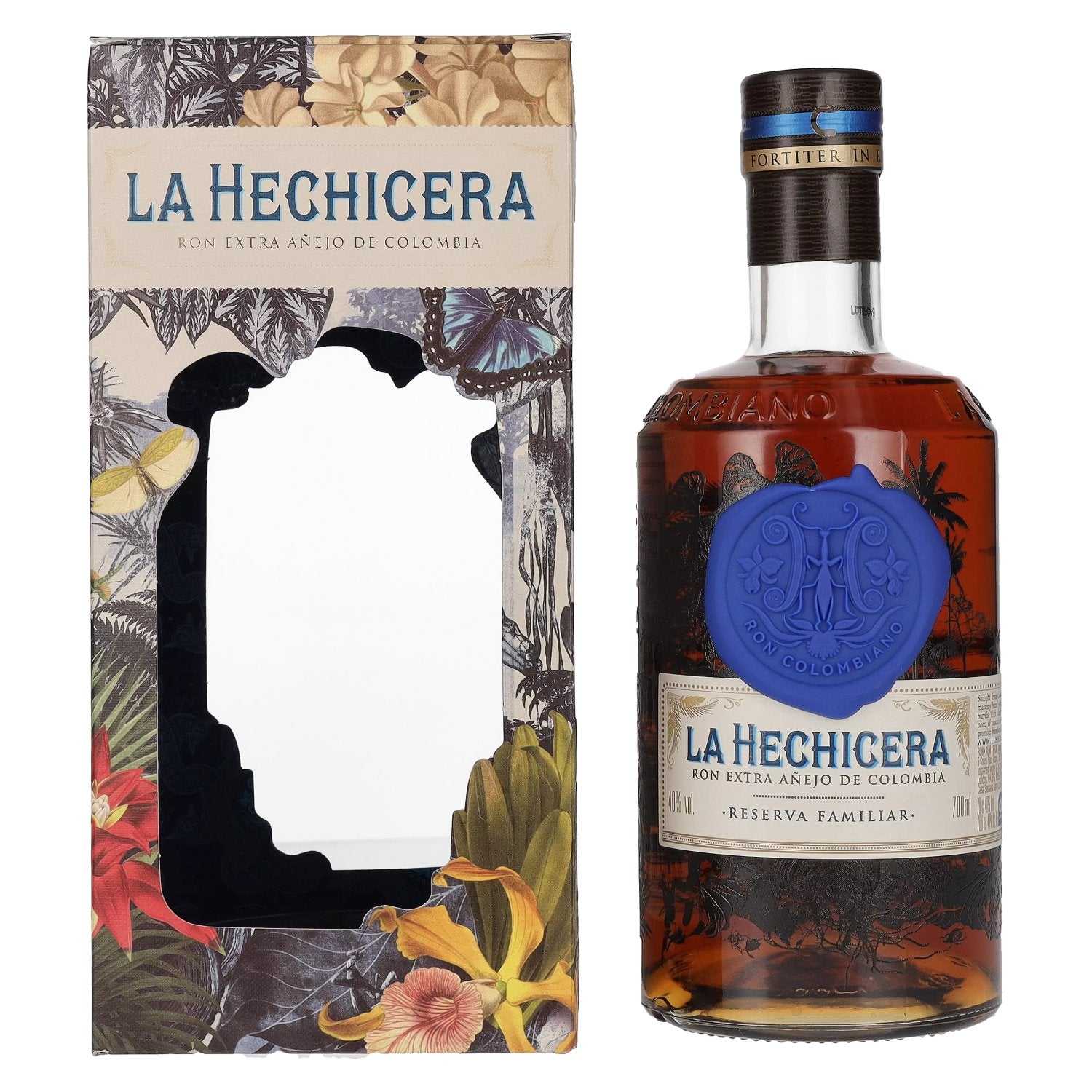 La Hechicera Ron Extra Anejo de Colombia RESERVA FAMILIAR 40% Vol. 0,7l in Giftbox