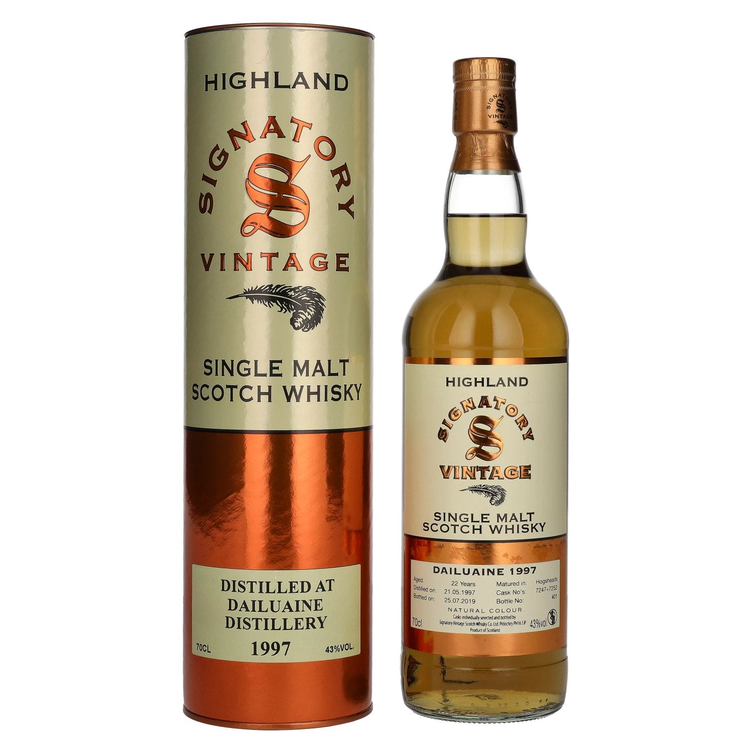 Signatory Vintage DAILUAINE 22 Years Old The Un-Chillfiltered 1997 43% Vol. 0,7l in Giftbox