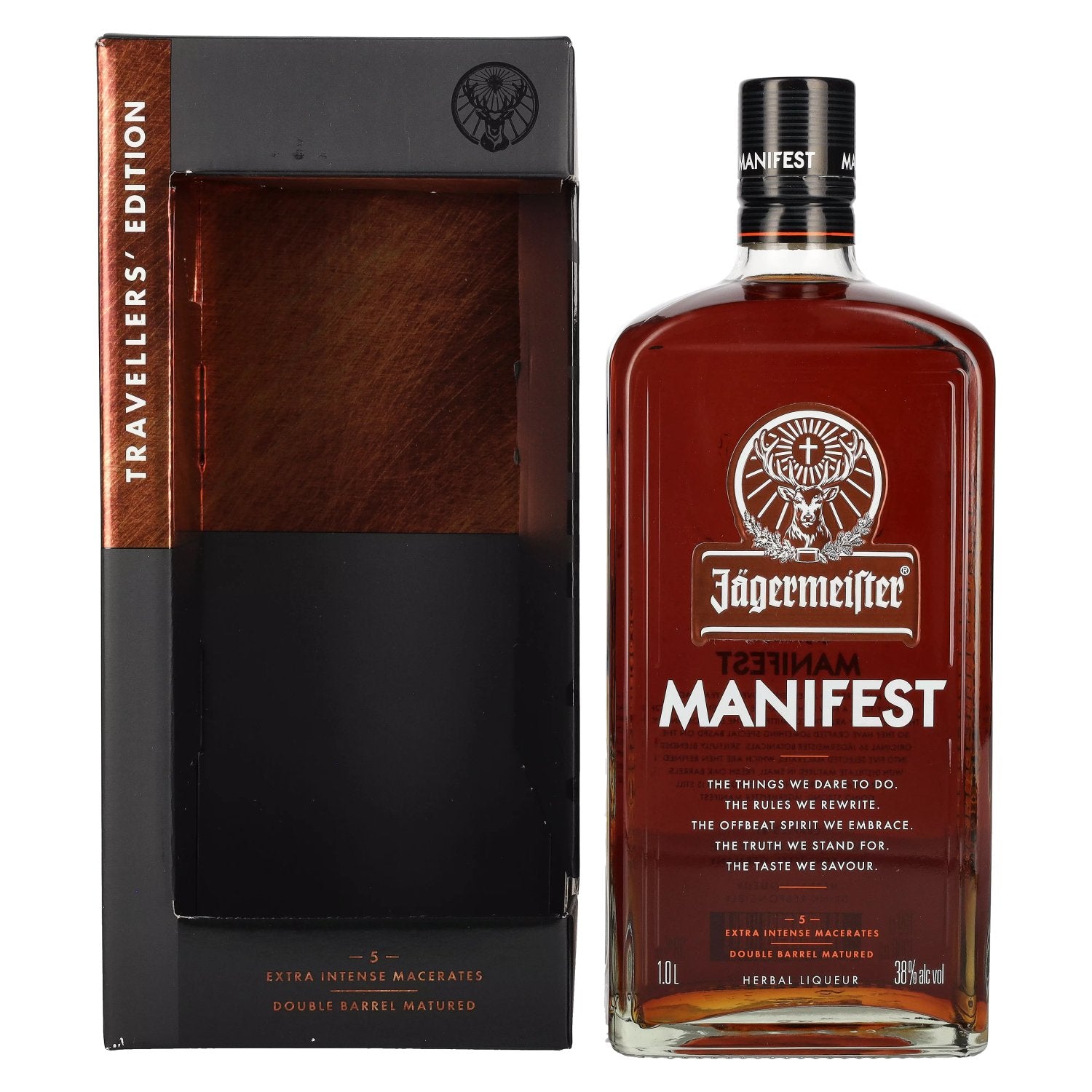 Jaegermeister MANIFEST TRAVELLERS' EDITION Kraeuterlikoer 38% Vol. 1l in Giftbox