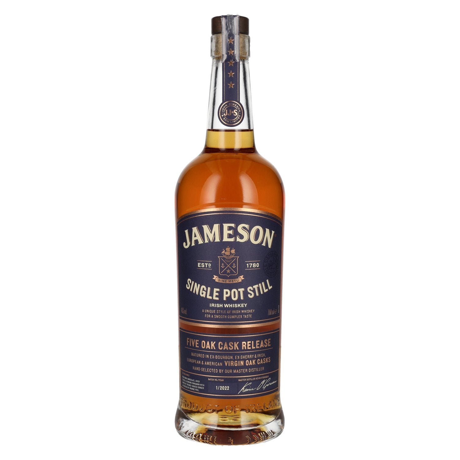 Jameson Single Pot Still Irish Whiskey Five Oak Cask Release 46% Vol. 0,7l