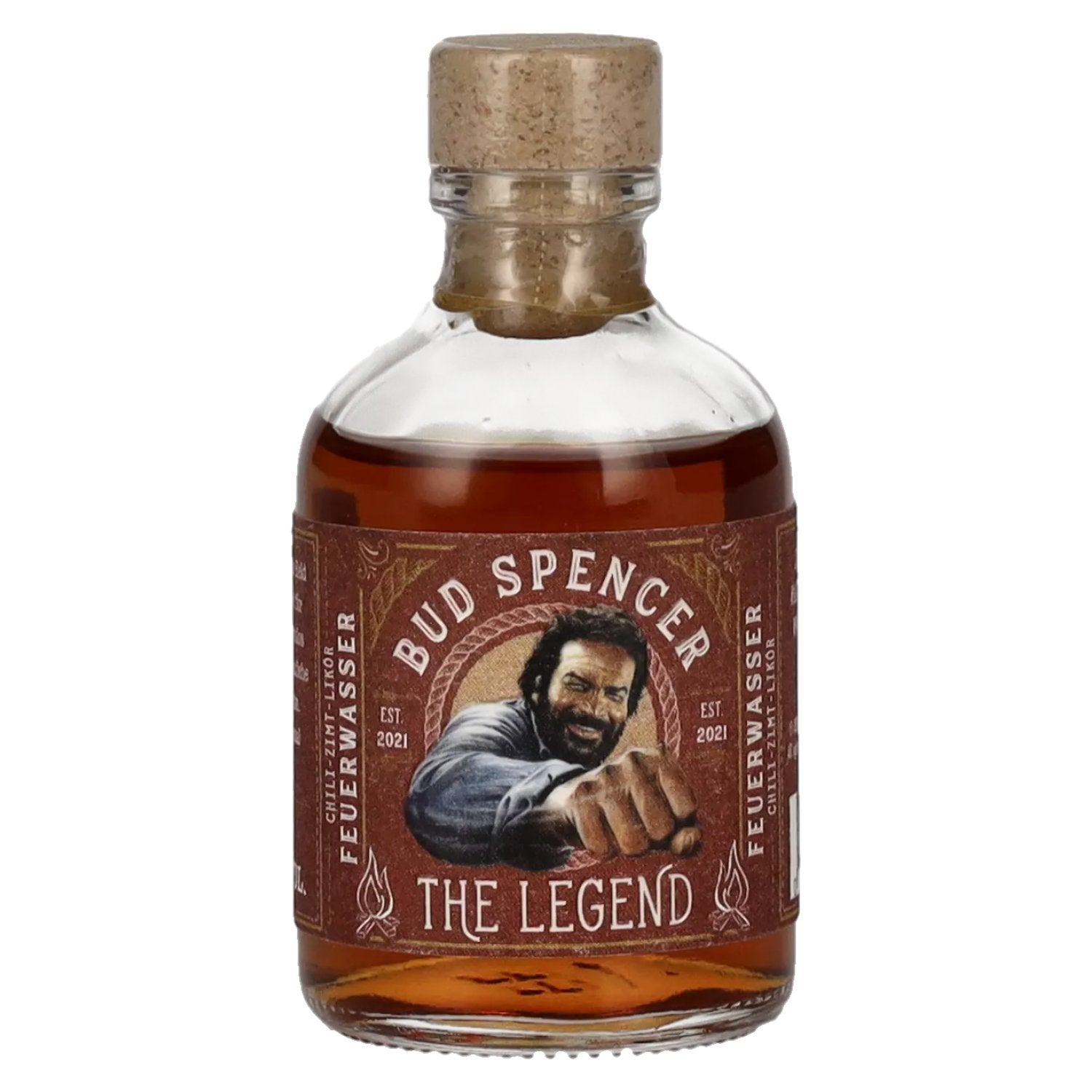 Bud Spencer The Legend FEUERWASSER Chili-Zimt-Likoer 33% Vol. 0,05l