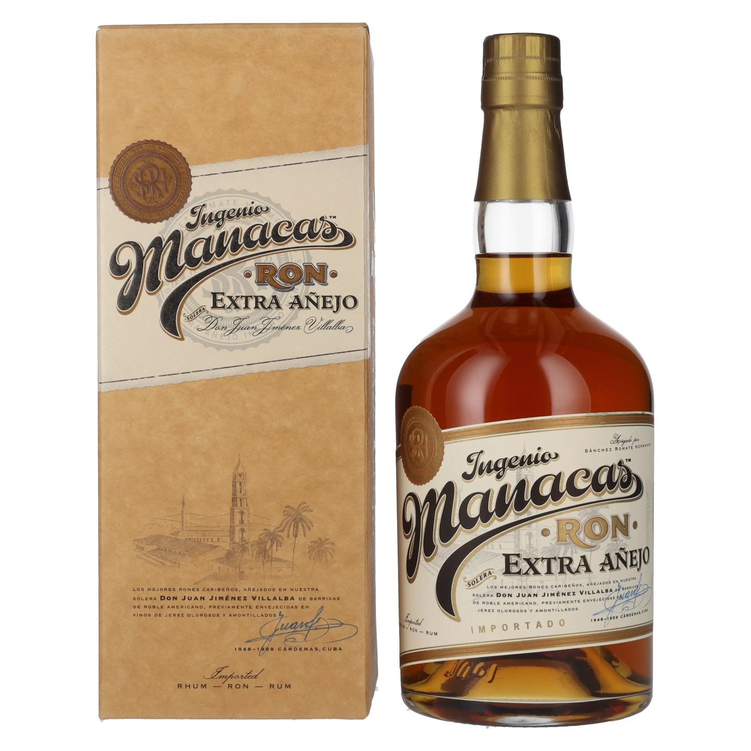 Manacas Ron Extra Anejo 38% Vol. 0,7l in Giftbox